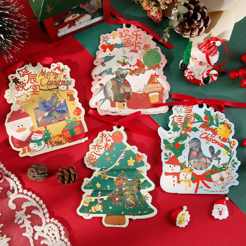 40pcs/lot Kawaii Stationery Stickers Christmas carols stickers Planner Decorative Mobile Stickers Scrapbooking DIY