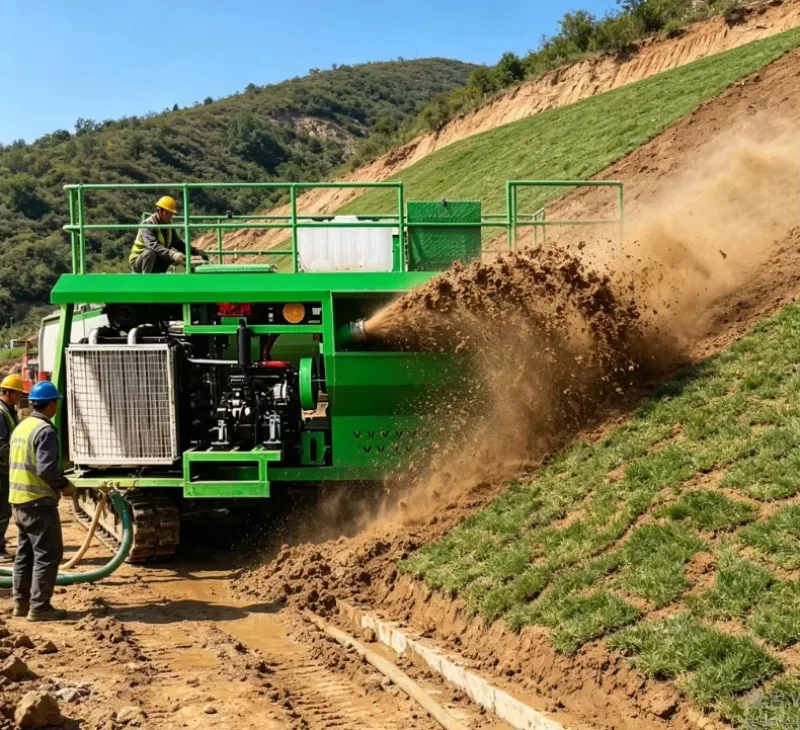High Pressure Spraying Machine With Boost Pump Achieves Long Spray Distance For Wide Range Slope Coverage
