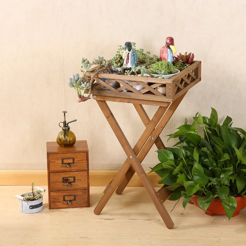 Solid Wood Fence Flower Rack Stand Flower Rack Bathroom Rack White Retro Coffee Countryside Climbing Frame