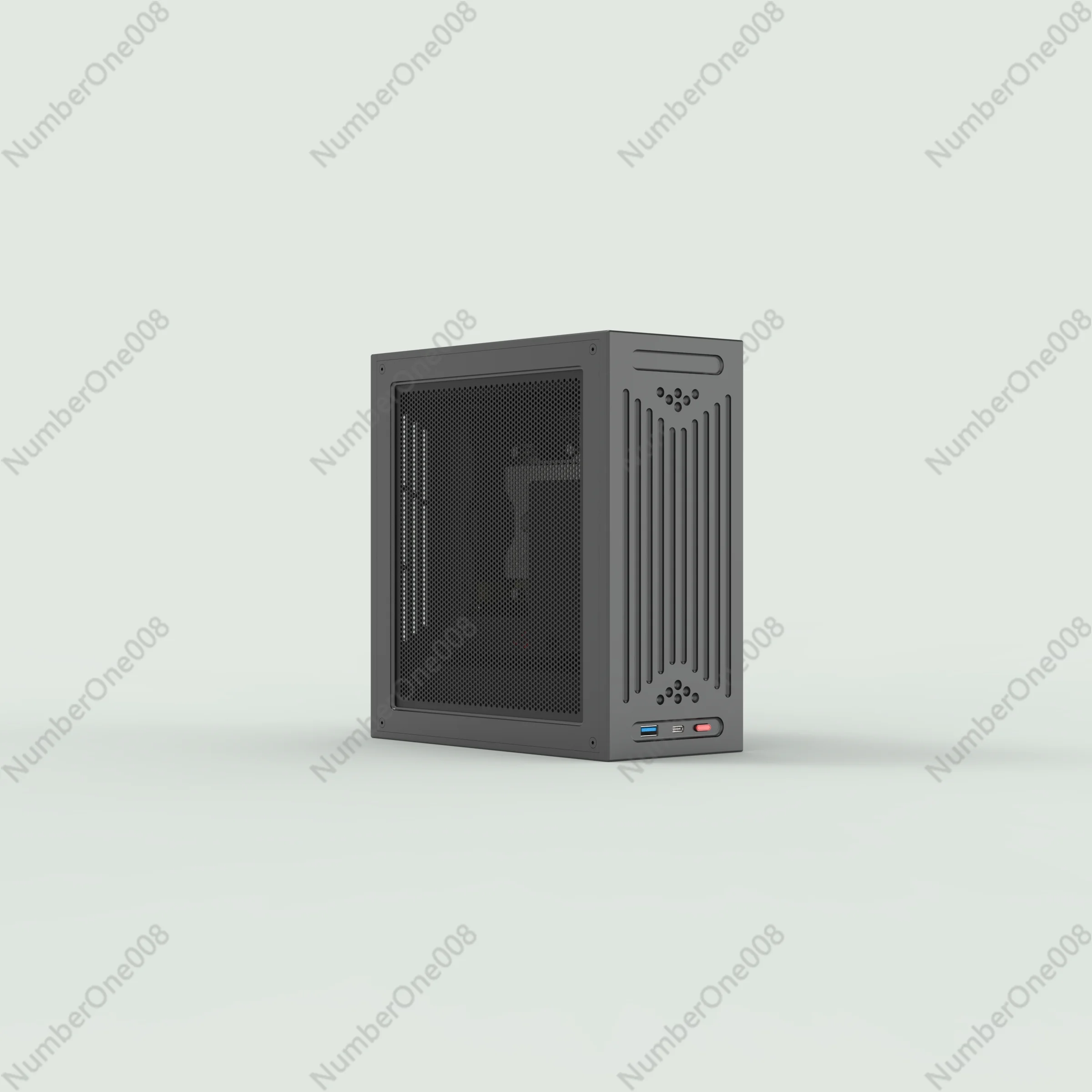 

F5 Direct Insert 1U Pure Aluminum CNC Half Height Knife Card ITX Case 4060LP 5060LP Case