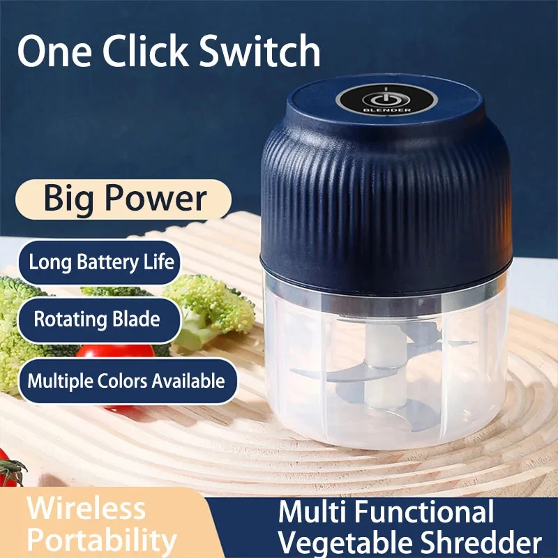 

Новый мини-измельчитель для овощей и чеснока, 250 мл, беспроводной, USB-заряжаемый, электрический, для кухни