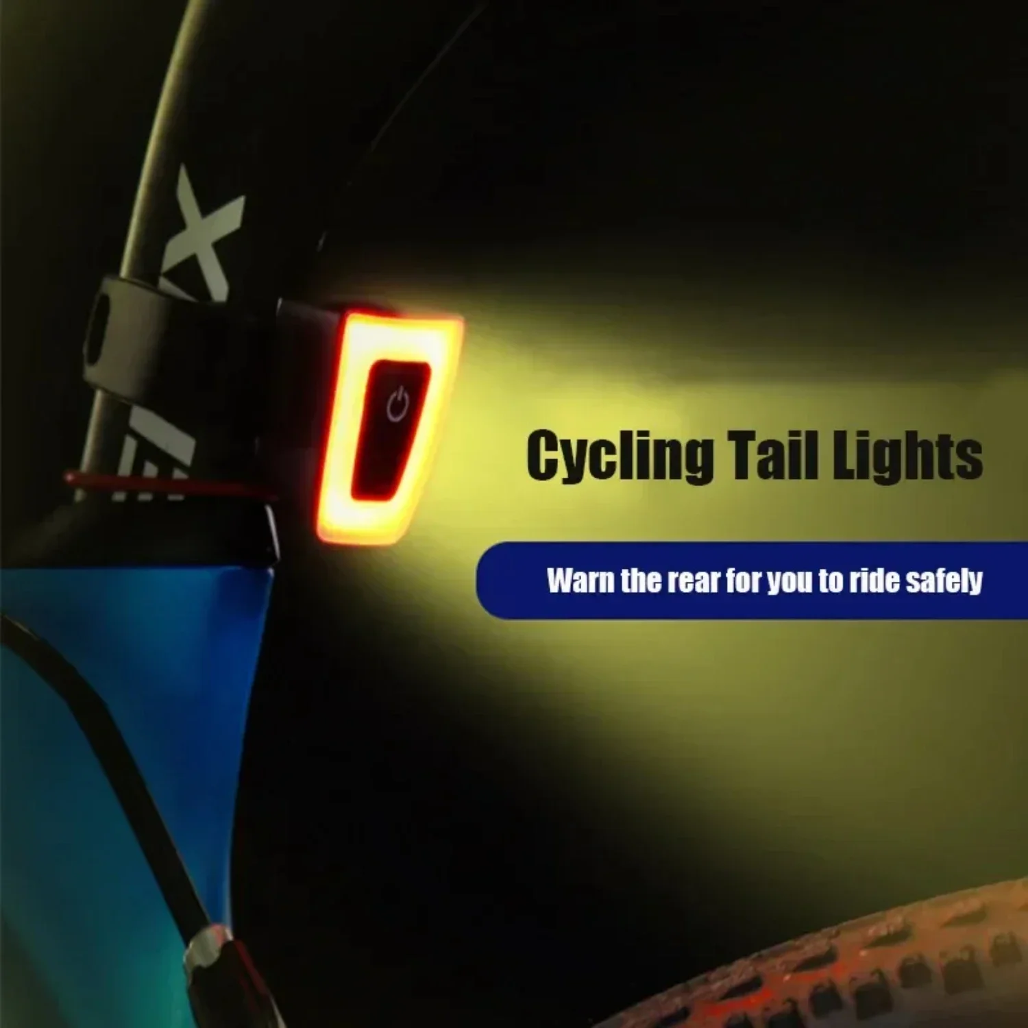 Bicycle Lights USB Rechargeable Flashlight  Bicycle Rear Light Waterproof Bike Helmet Taillight Cycling Warning Light Flash