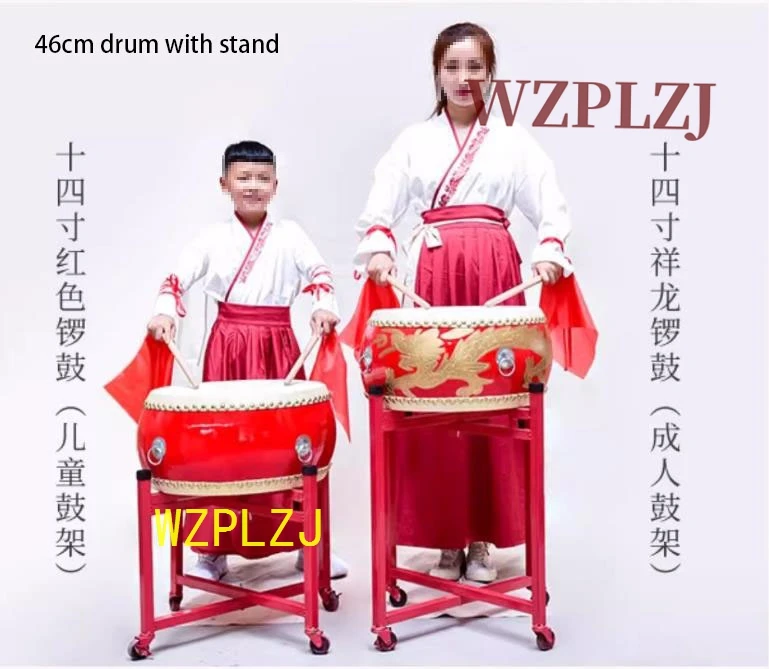 

15,7 дюймов, 40 см, детский красный барабан, дракон, 40 см, 45 см, китайские ударные инструменты для танца льва, дракона, музыкальные игровые инструменты