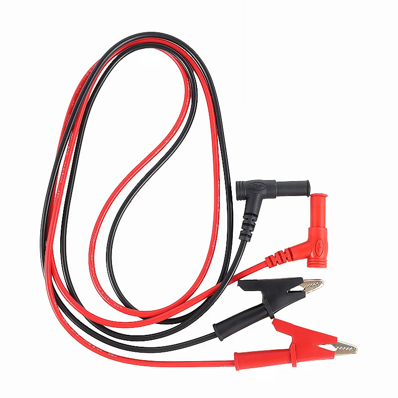 1 Pair 20A Alligator  Clip Multimeter 4MM Alligator Test Cable Connector Cord Length 100CM for Multimeter Measure Tool