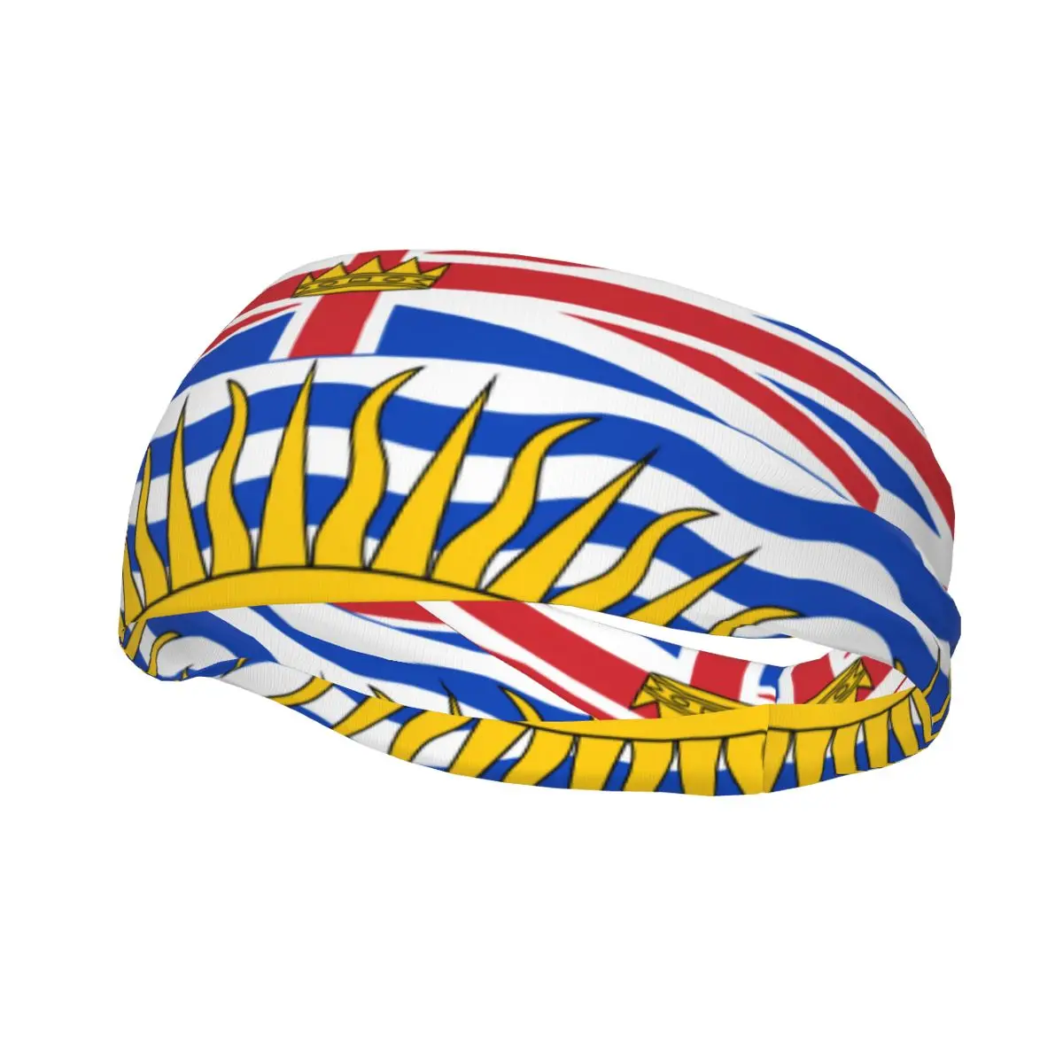 Flag Of British Columbia Elastic Hair Band Yoga Headband Makeup Hair Hoop Headwrap
