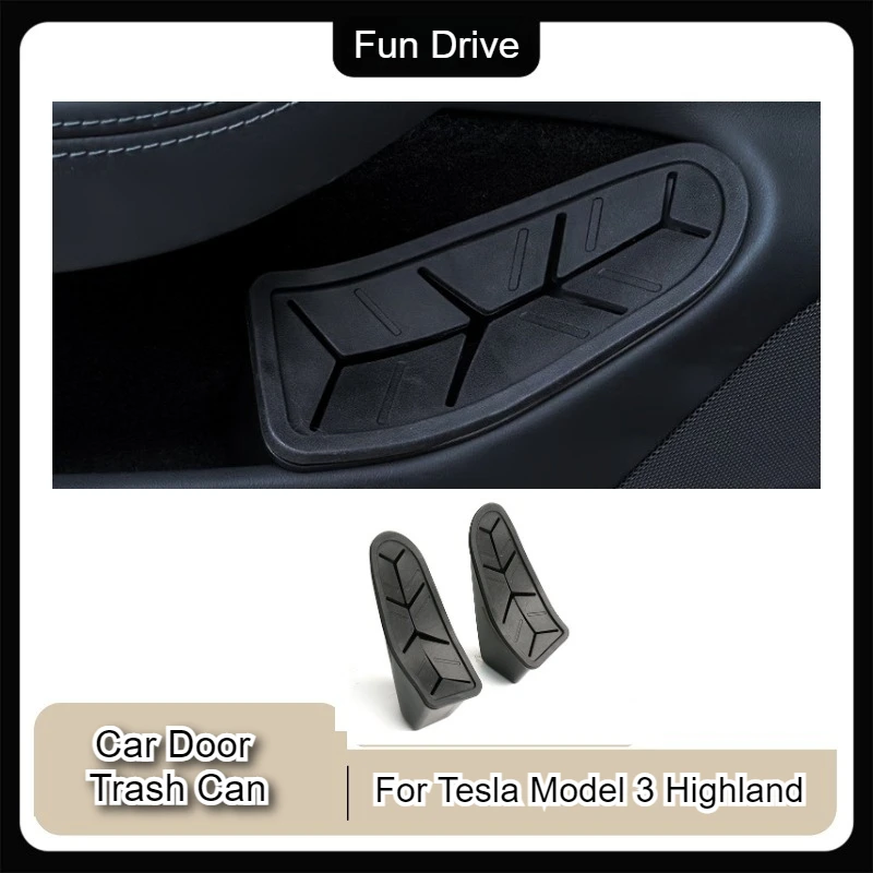 

Для Tesla Model 3 Highland 2024 2025 автомобильный мусорный бак для боковой двери мусорный бак мусорный бак ящик для хранения органайзер аксессуары для интерьера