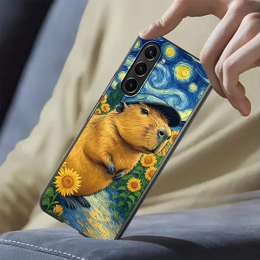 Чехол с абстрактной капибарой воды для Samsung Galaxy ZFold6 ZFold7 ZFold5 Z Fold 7 6 5 4 3 ZFold4 ZFold3, задняя крышка телефона