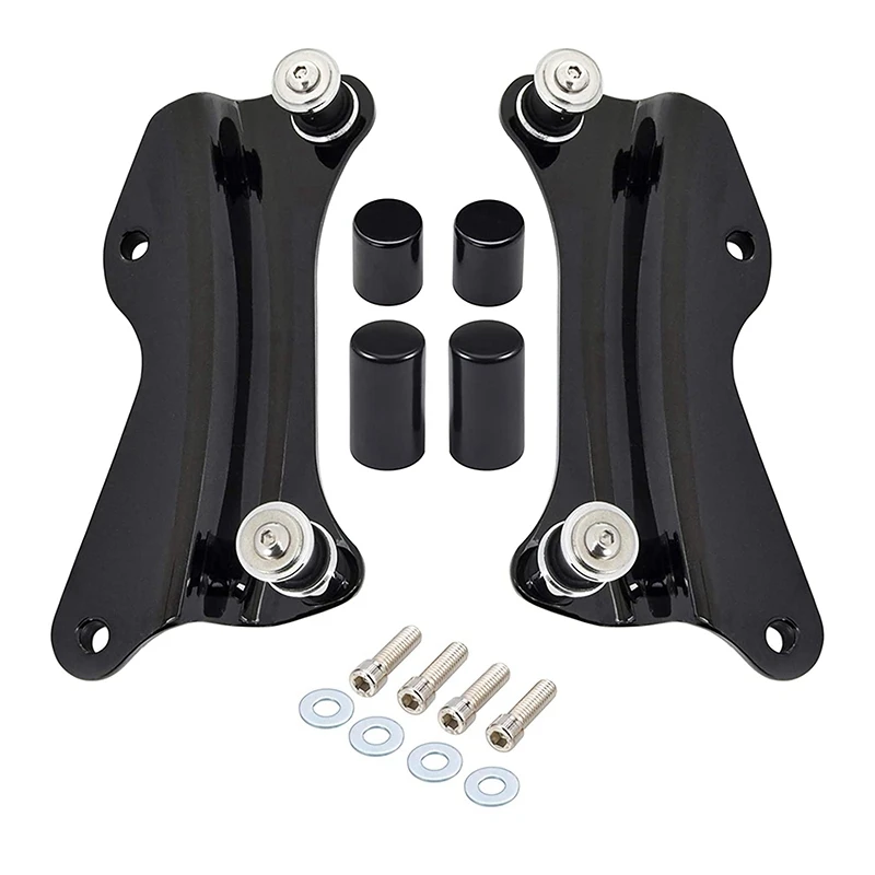 

Motorcycle 4-Point Docking Hardware Kit Backrest Mounting Kit For Touring Street Glide Road King 2014-2020 Black