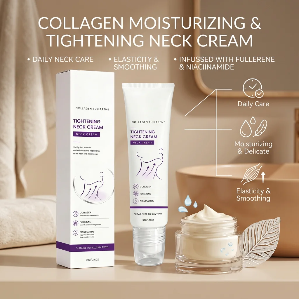 Collagen Tightening Neck Cream Hydrating Soften Skin Boost Skin Elasticity Improve Dryness & Roughness Neck Firming Moisturizer