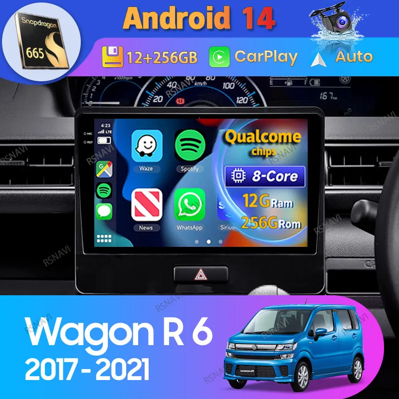 

Android 14 Carplay Auto For Suzuki Wagon R 6 VI 2017 - 2021 Car Radio GPS Navigation 2 Din DSP Video Player 360 Camera BT Stereo