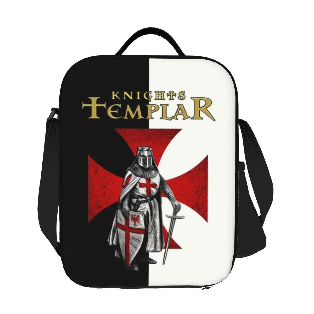

Custom Knight Templar Insulated Lunch Bags Crusades Knights Christian Warrior Waterproof Cooler Thermal Lunch Box Women Children