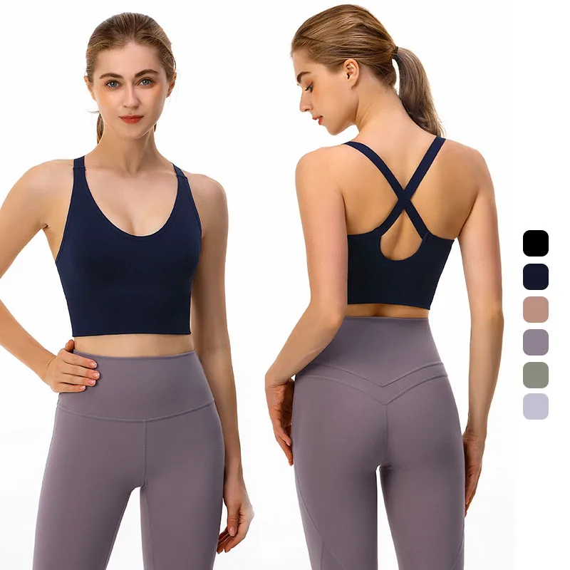 Artı boyutu kadın sutyen olmadan çelik halka spor sutyen yelek Push up nefes darbeye dayanıklı spor Yoga giyim spor iç çamaşırı