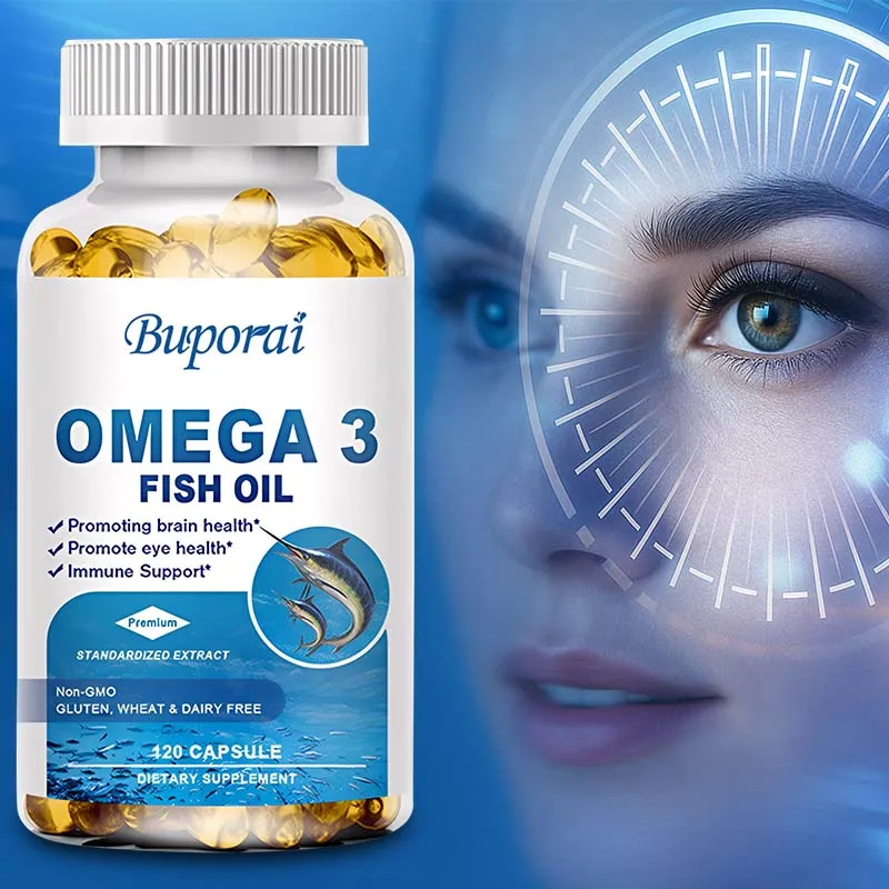 

Высококачественные капсулы с рыбьим жиром Omega-3 — подходят для нервной системы, полезные для здоровья сердечно-сосудистой и здоровья глаз