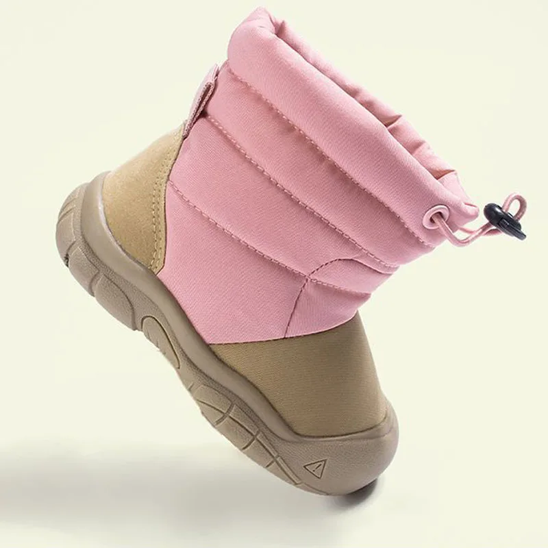 Winter Plush Snow Boots For Children Waterproof Boys Girls Casual Shoes Fashion Thick Bottom Kid Toddler Baby Boots CSH1635