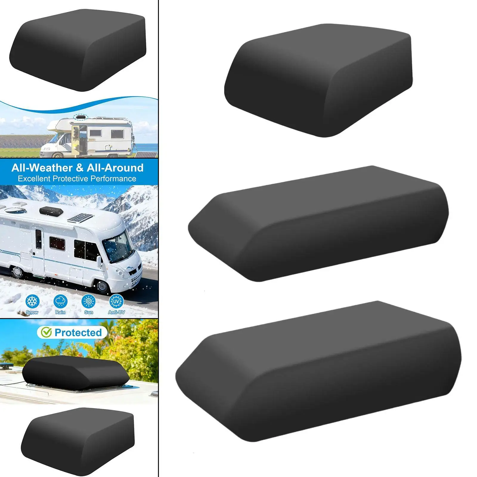 

Oxford Cloth Protective RV Air Conditioner Cover Dustproof Shade for Van Camper Trailer Outdoor Travel