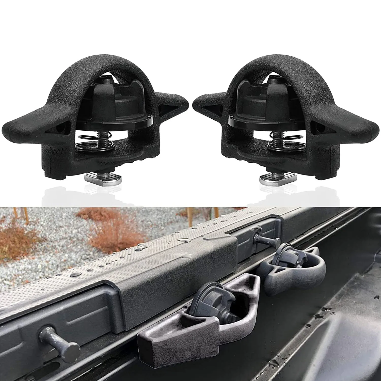 Pickup Trunk Side Bed Tie Down Anchor for Toyota Tacoma Tundra 2005-2021 Tailgate Tie-Down Bed Cleat Hook Clip For Jeep Ram 1500