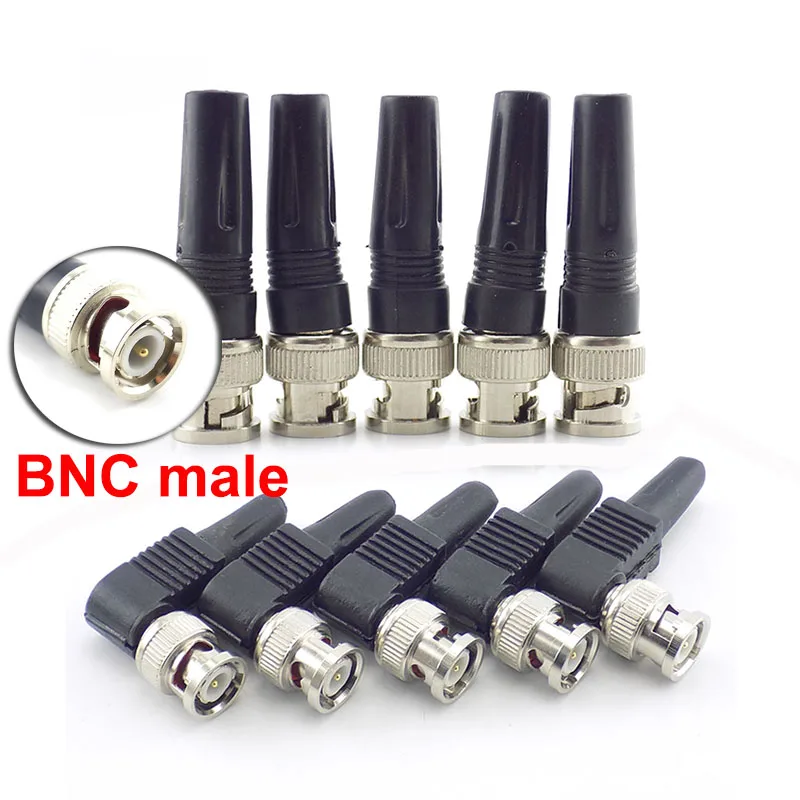 Surveillance BNC Male Plug Connector Twist-on type Adapter connect RG59 / RG60 Coaxial Cable for CCTV Camera