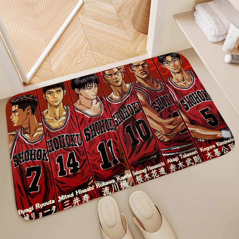 Anime Rug for Bedroom B-Slam B-Dunk Living Room Floor Carpet Funny Doormat Entrance Door Washable Non-slip Kitchen Mat Bathmat