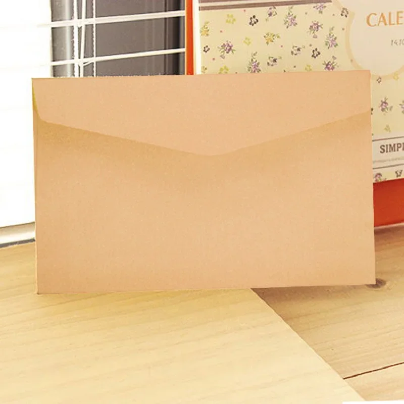 50pcs/lot 17.5X12.5cm Envelope 120g Kraft Paper Greeting Card and Envelope for Wedding Invitation Small Business Packing Storage
