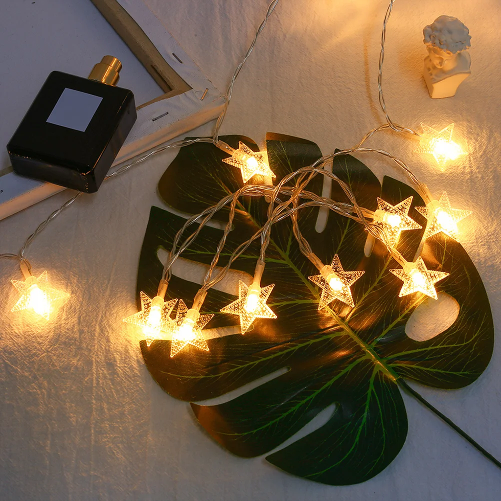 

20 Leds LED Plastic Five-Pointed Star Decorative String Lights USB Powered for Christmas Birthday Wedding Party Home Camping