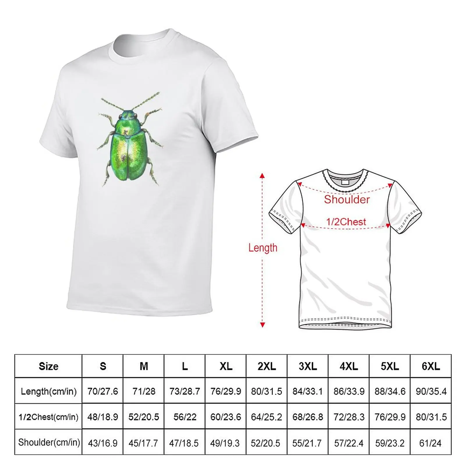 Dock Beetle Painting T-Shirt Thanksgiving Casual Tee