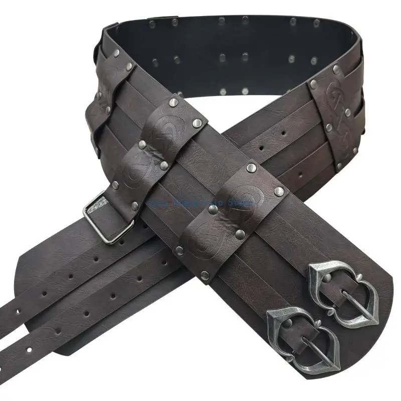 X7XB Delicate Pin Buckle Belts PU Leather Belt Adult Adjustable Decorative Belt