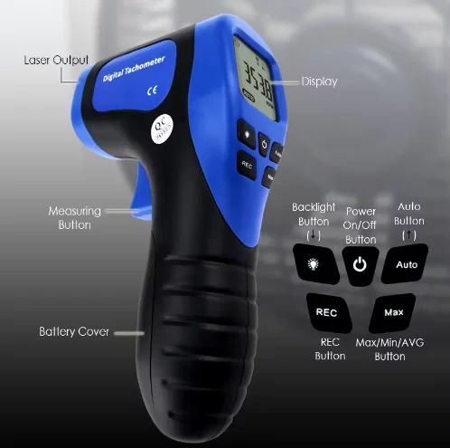 Digital High Quality Speedometer Analyzer Sensor for Bike Motorcycle Car Non-contact Tachometer Rotational Speed Measuring