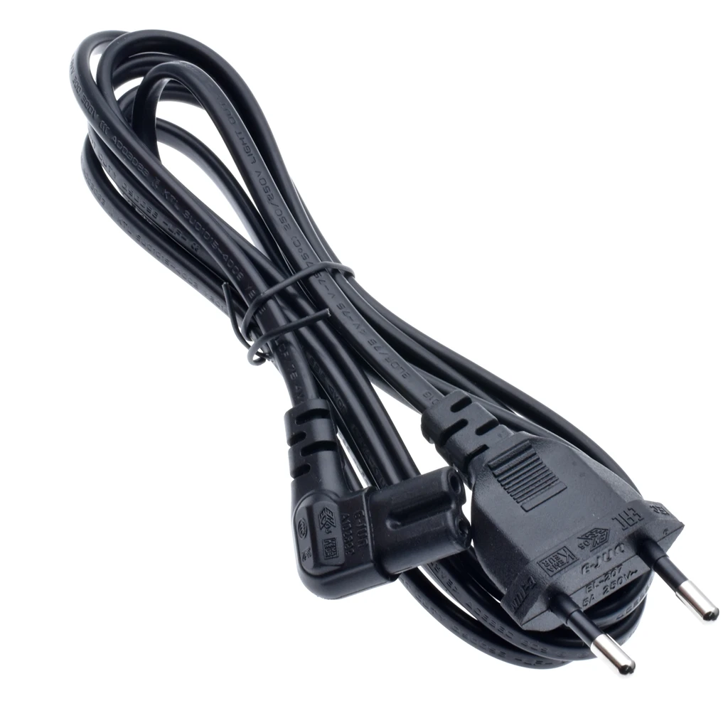 EU Schuko CEE7/16 to IEC320 C7 Angle Converter Angle Extension Cable for Samsung Philips Sony LED TV Figure8 AC Power Cord 1m~5m