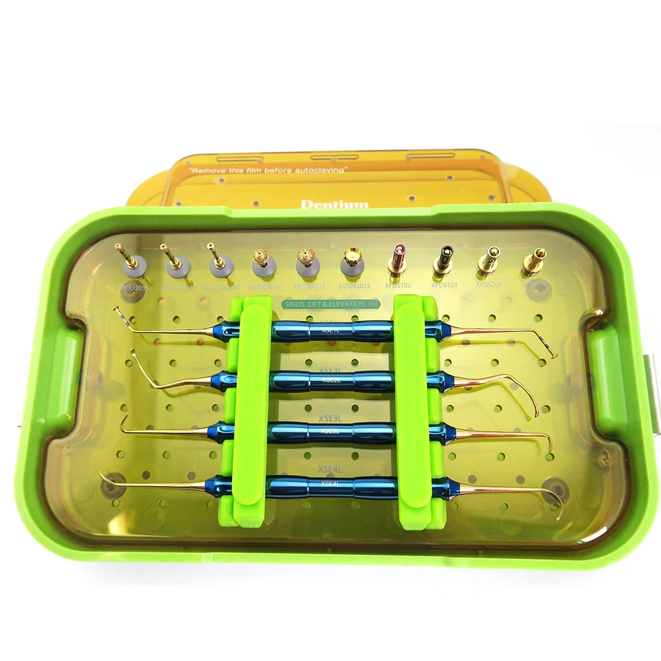

Dentium DASK Advanced Dental Sinus левый комплект, хирургический инструмент для зубных имплантатов, инструменты, сверла для максимальной хирургии пазухи, набор пробок