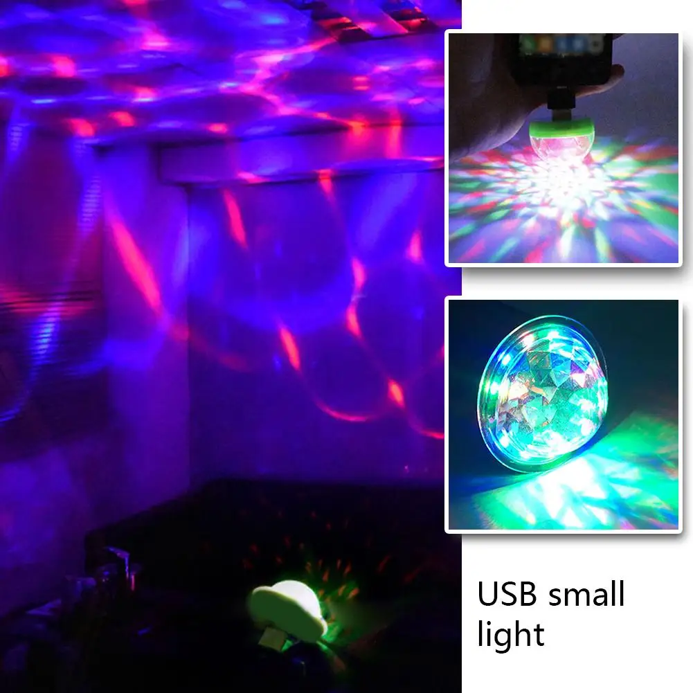 USB LED Light Mini Stage DJ Disco Ball Lights Atmosphere Lighting Neon 5V Effect Car RGB Party Interior Colorful Lamp Bar Q7Z8