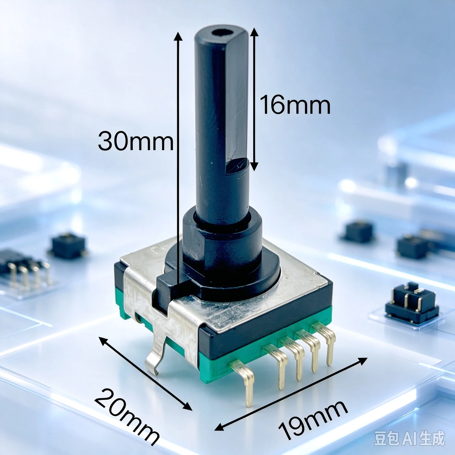 10pcs Premium EVERBEST EC18 Rotary Encoder for Washing Machine,16 Detents,30mm Shaft,5 Pins