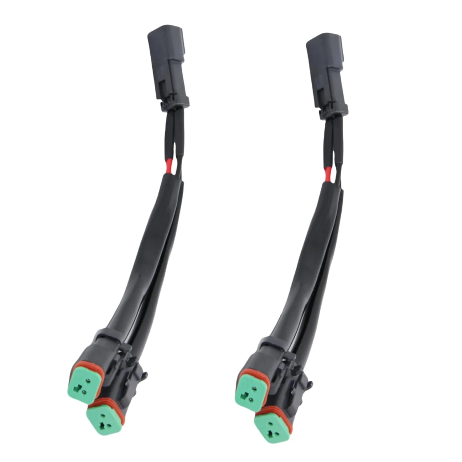 

Deutsch DT DTP 2 Pin Wiring Harness Adapters Connectors Splitters Rigid Wiring Splitter for LED Work Light Driving Lights Fog Ba