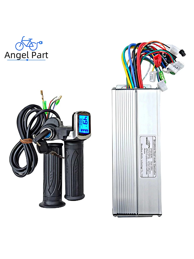 36V 48V 60 1000W 40A Electric Scooter Brushless Motor Universal Controller LCD Speed Display Throttle Set for Motorcycle Bicycle