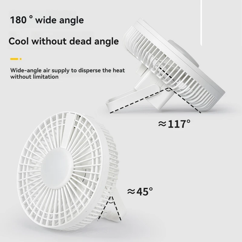 6 polegadas suspensa luz noturna de mesa pequeno ventilador de mesa escritório ventilador montado na parede dormitório mini ventilador de acampamento ao ar livre