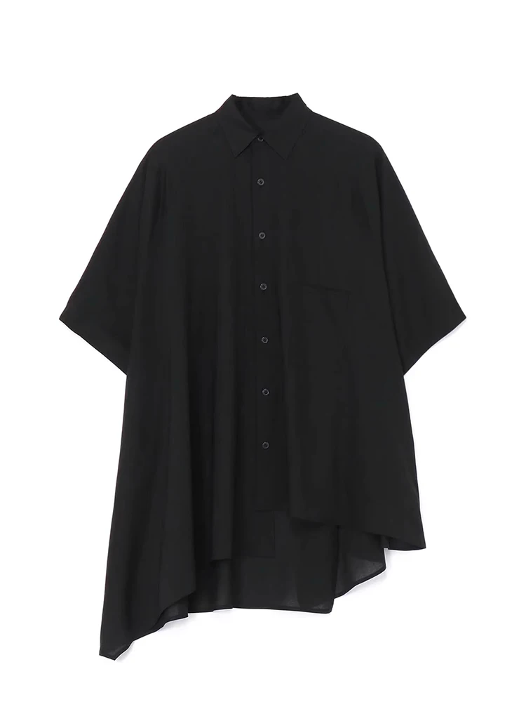 MAMELICCE original design Asymmetry short sleeve shirt style Basic tops loose for man oversize tees Unisex black clothes