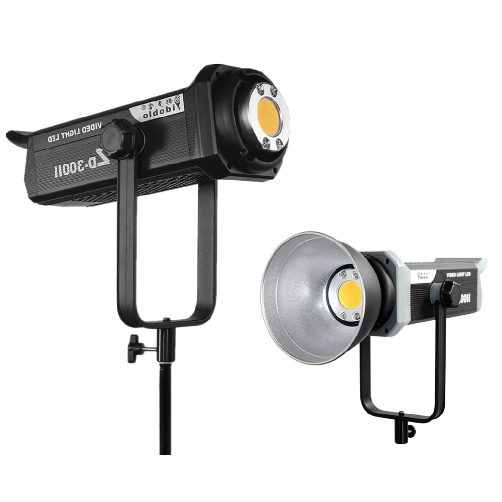 

Bi Color 3200-6500k Film Lighting Equipment 300w Cob Led Studio Light Aluminum Alloy Outdoor Strobe Lights For Photography