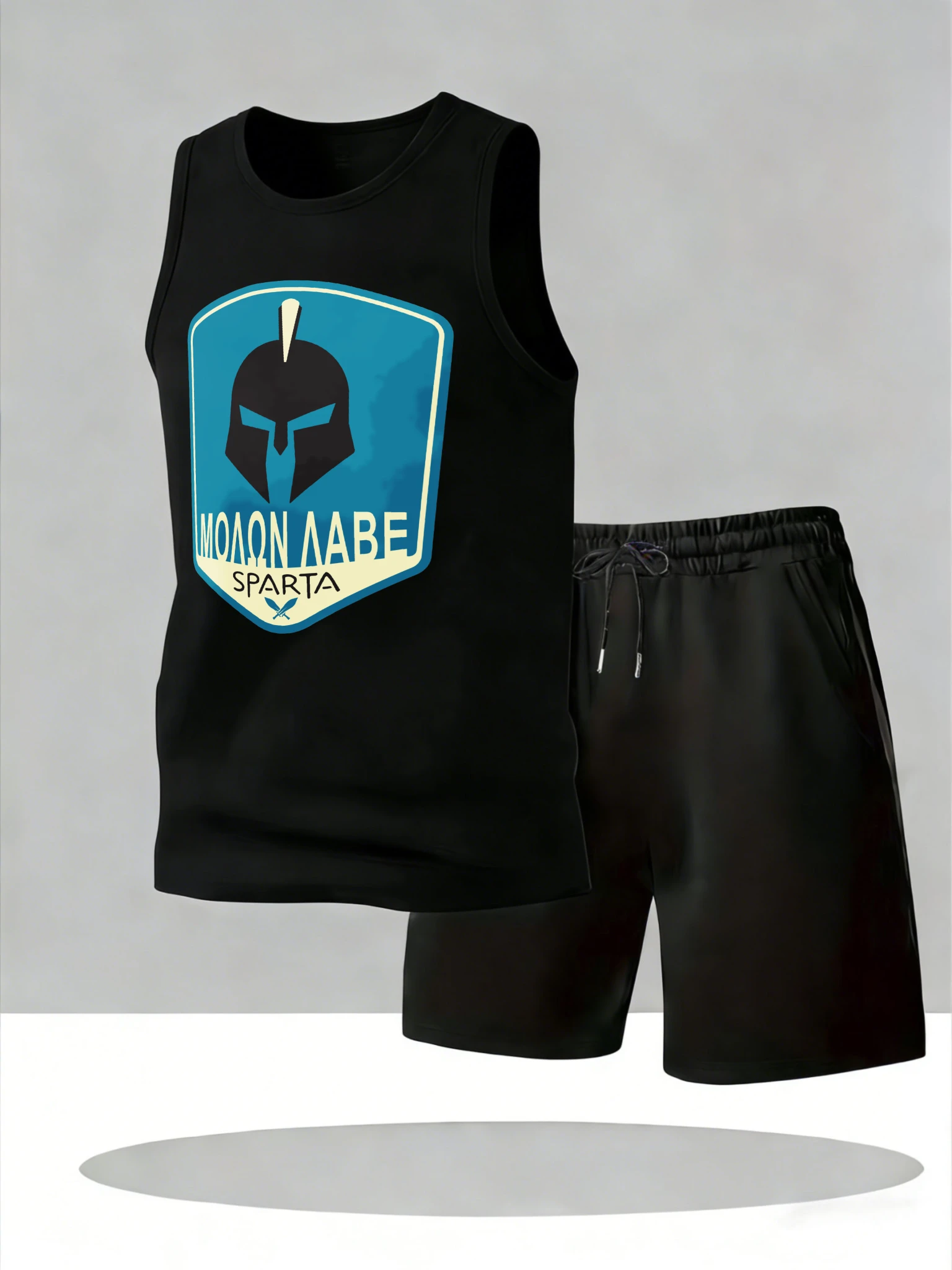 

Men's Tank Top Sets 2026 Summer Quick drying Breathable crewneck sports beach oversize 2 piece set Suit for man seaside