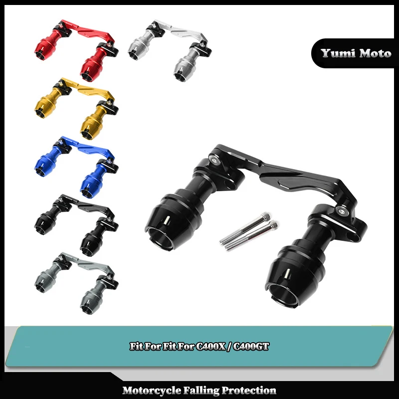 

Motorcycle Accessories Fit For BMW C400X C400GT Exhaust Rear Wheel Axle Fork Crash Sliders Fall Protection