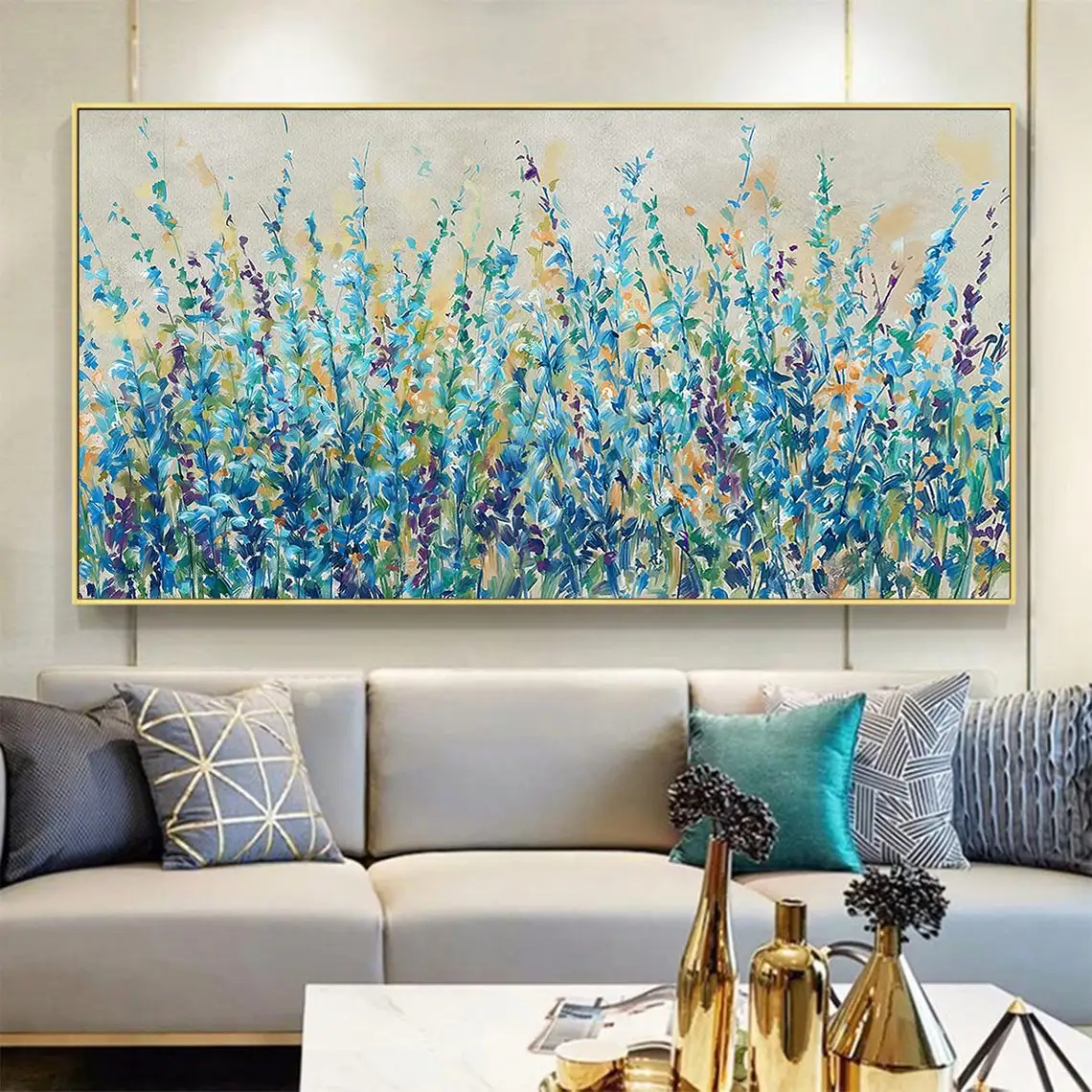 3D Flower Oil Painting Hand Painted On Canvas White Cherry Flower Large Wall Art Palette Knife PaintingTextured Acrylic Painting