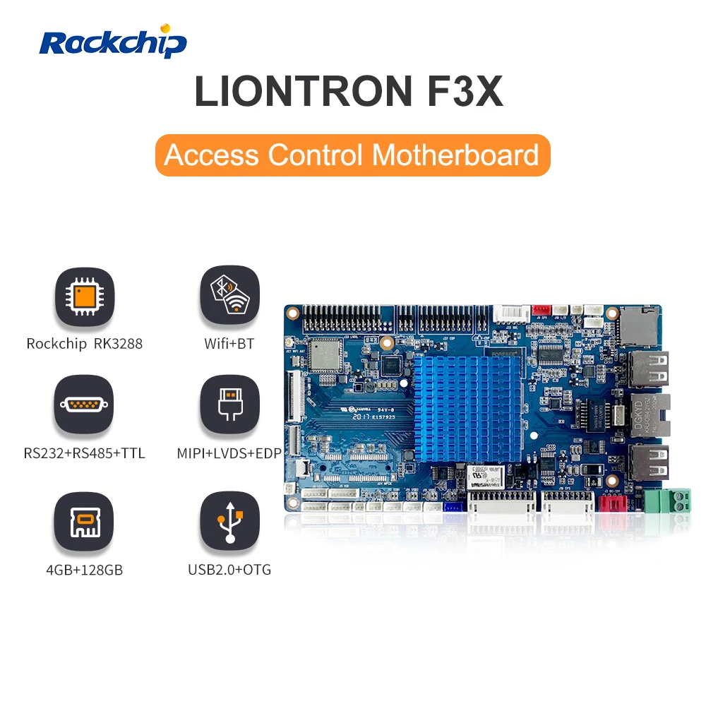 RK3288 Motherboard for Cash register Liontron F3X LVDS MIPI EDP with RJ11 Cashbox interface 4GB LPDDR4 128GB eMMC On Board Linux