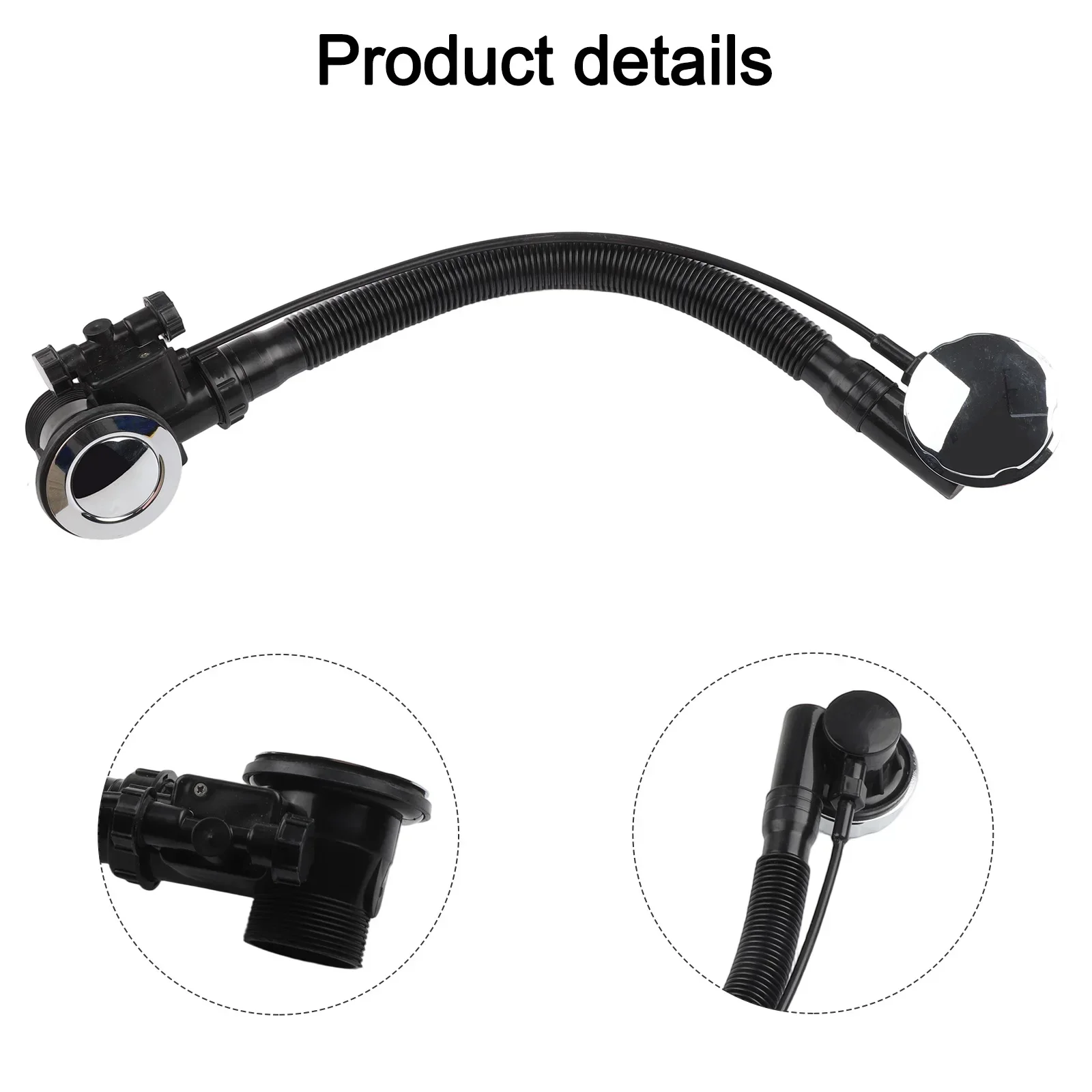 

Handwheel Control 55cm Adjustable Drain Brass Parts Robust Plastic Construction Bathroom Renovation For Bathroom