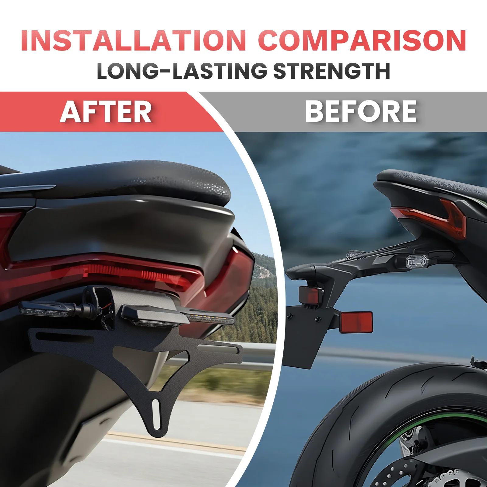 لكاواساكي Z900 Z900SE 2025 الحاجز مزيل الذيل مرتب لوحة ترخيص قوس حامل Z 900SE Z 900 SE دراجة نارية الملحقات