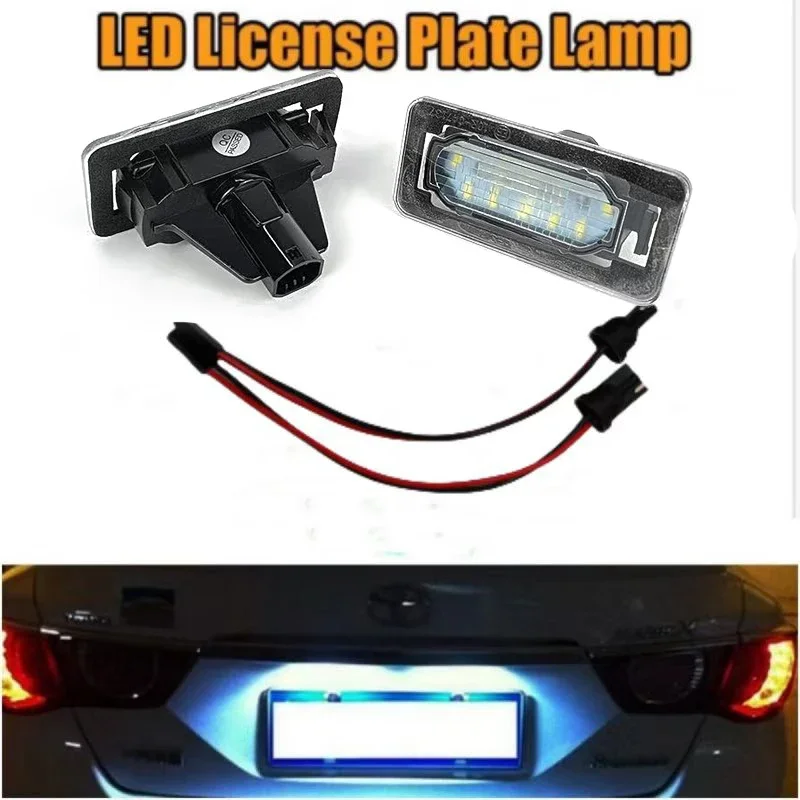 2X LED رقم لوحة ترخيص ضوء مصباح لتويوتا كورولا 2014-2018 2019 2020 سيارة الخلفية الأبيض لوحة ترخيص مُضاء رقم مصباح