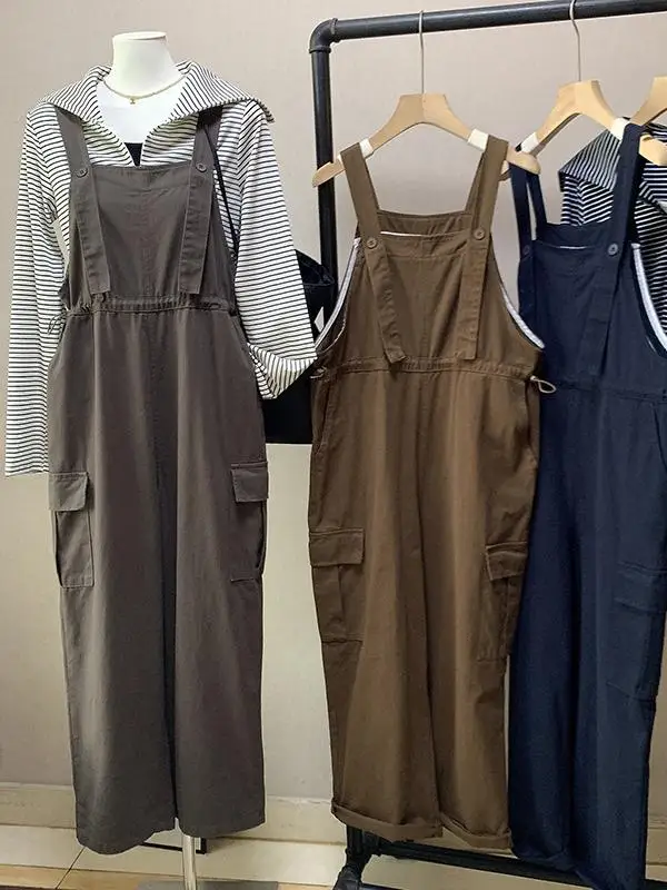 Luźne, codzienne damskie kombinezony jednoczęściowe w stylu koreańskim, letnie nowości, moda uliczna, odzież przeciwstarzeniowa, długie spodnie z włókna poliestrowego.