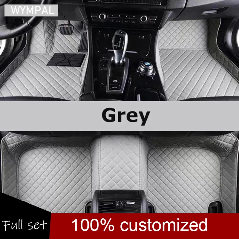 NONE Benutzer definierte Auto Luxus Leder Auto Boden matte für Renault Clio 4 Auto Matte Full Set Frauen wasserdichte Accessoires 8