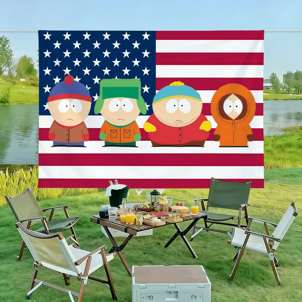 Cartoon Cute S-SOUTH P-PARK T-Towelie-S Flag Wall Decorations Home Decor Suitable For Living Rooms Bedrooms Dormitories Parties