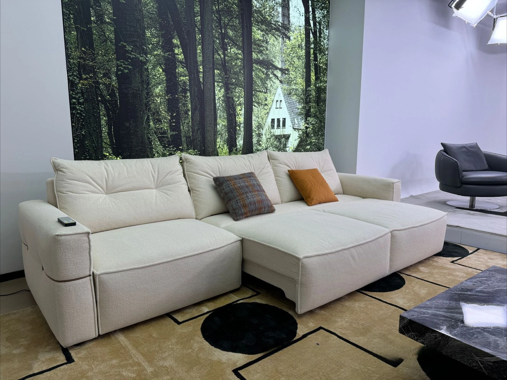 Minimalist lamb wool functional sofa household soft decoration size modern apartment