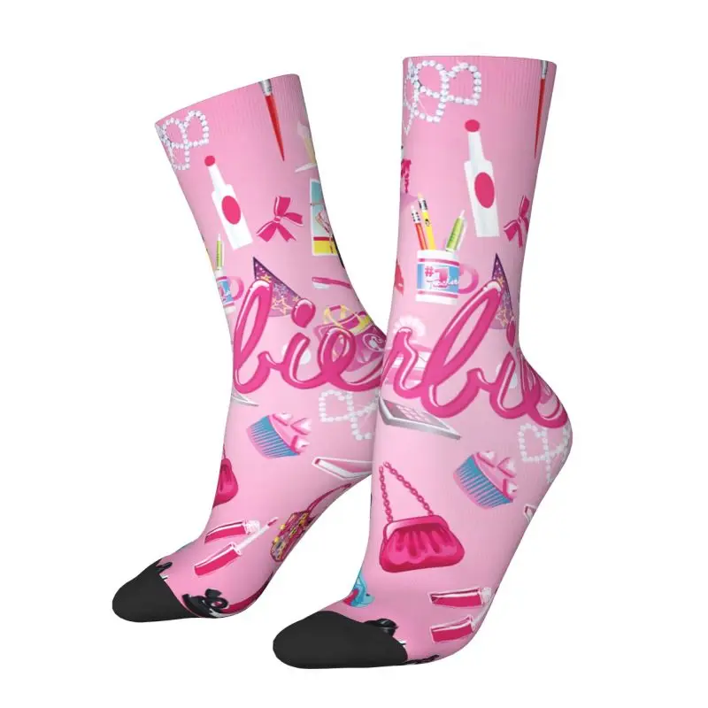 

Fun Printed Barbie Socks for Women Men Stretch Summer Autumn Winter Crew Socks