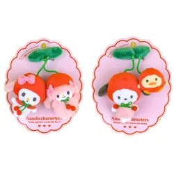 Kawaii My Sweet Piano Hello Kitty Plush Toy Keychain Brooch Cherry Pachacco Backpack Pendant Decoration Girl Holiday Gift