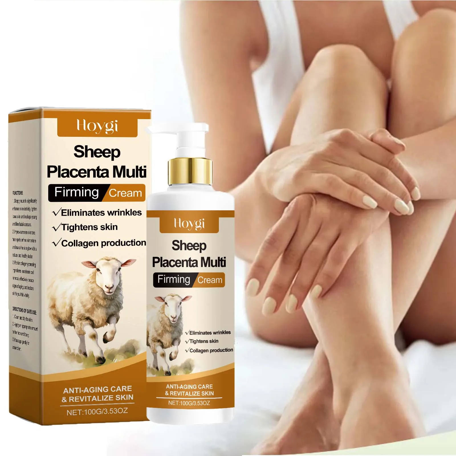 

Sheep Placenta Multi Firming Cream Contains Collagen Lifting Fade Fine Lines Moisturizing Delicate Skin Care Cream For Body Face
